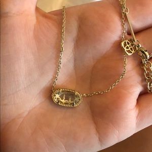 Clear and gold Kendra Scott necklace
